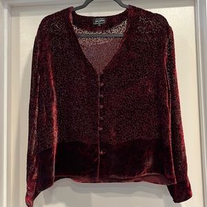Jan Lindsay Cut Velvet Top